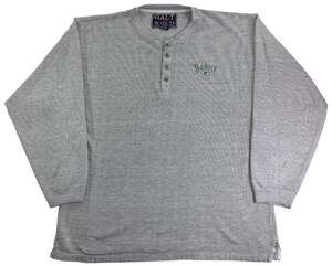 Vintage 90s Green Bay Packers Henley Crewneck Men's Medium Galt Sand Sweatshirt